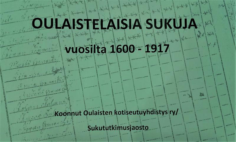 oulaistelaisia sukuja 1600-1917