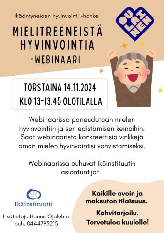 Mielitreeneistä hyvinvointia -webinaari