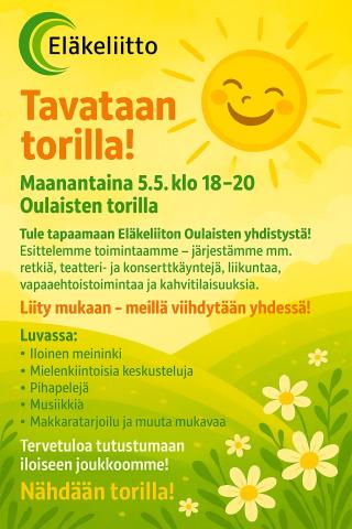 Tavataan torilla, tule mukaan toimintaan!