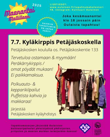 Kyläkirppis Petäjäskoskella