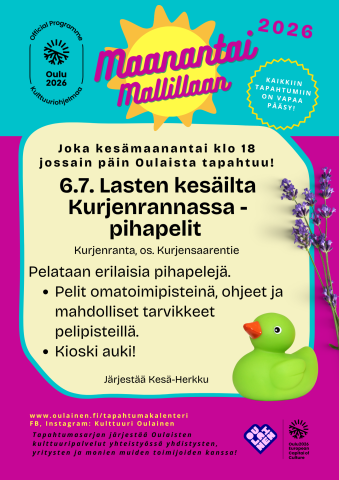 Maanantai Mallillaan: Lasten kesäilta Kurjenrannassa