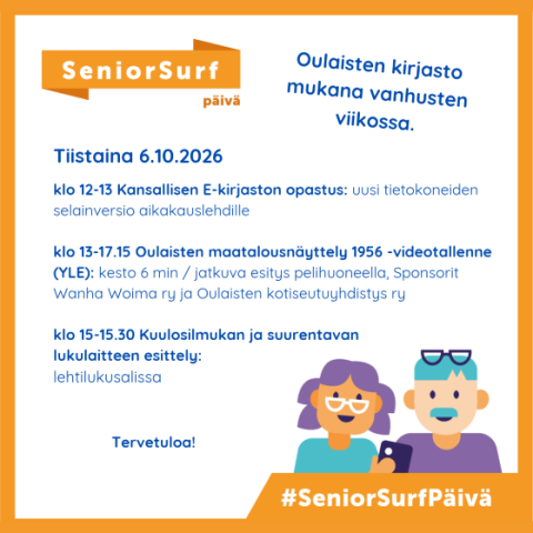 Seniorsurf tapahtuman juliste
