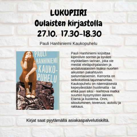 Oulaisten kirjaston lukupiirin juliste