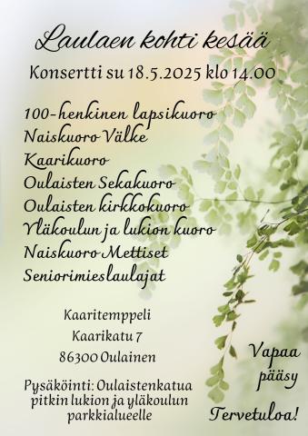 Laulaen kohti kesää