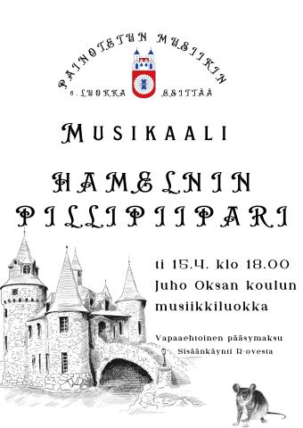 Mainos musikaalista. Sama teksti.