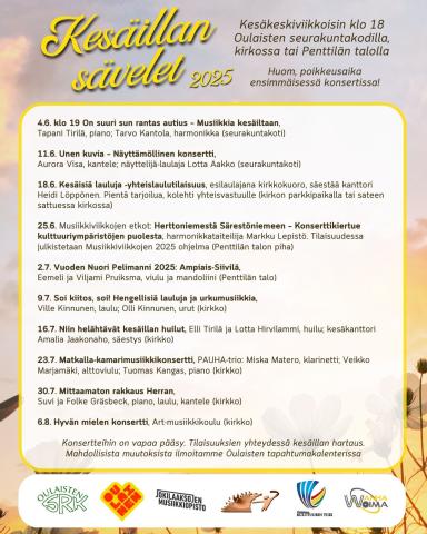 Kesäillan sävelet 2025