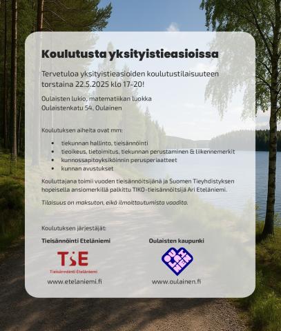 Koulutusta yksityistieasioissa