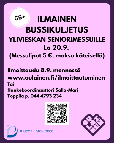 Ilmainen bussikuljetus Seniorimessuille