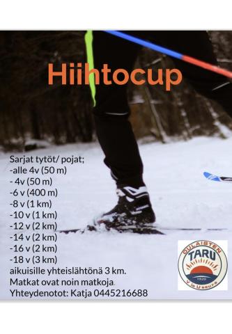 Hiihtokilpailun sarjat/ matkat juliste